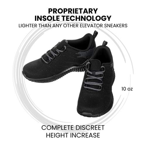 CALTO - Q216 - 2.8 Inches Taller (Black/Grey) - Ultra Lightweight